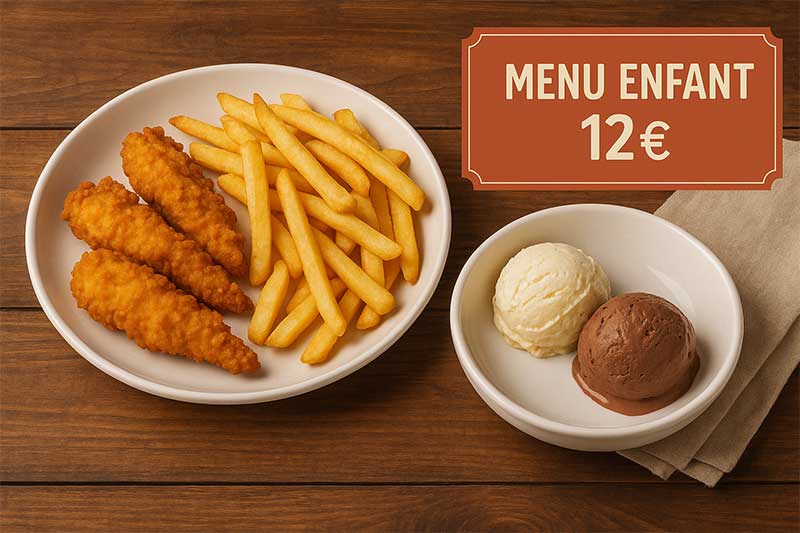 Menu enfant 12€