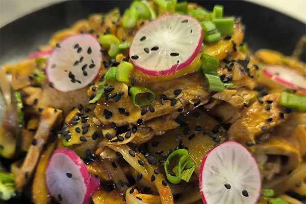 nouilles de riz au poulet