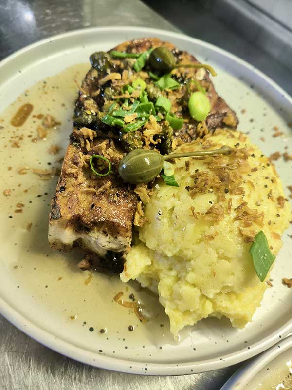 Cote de cochon rotie de champagne ardenne