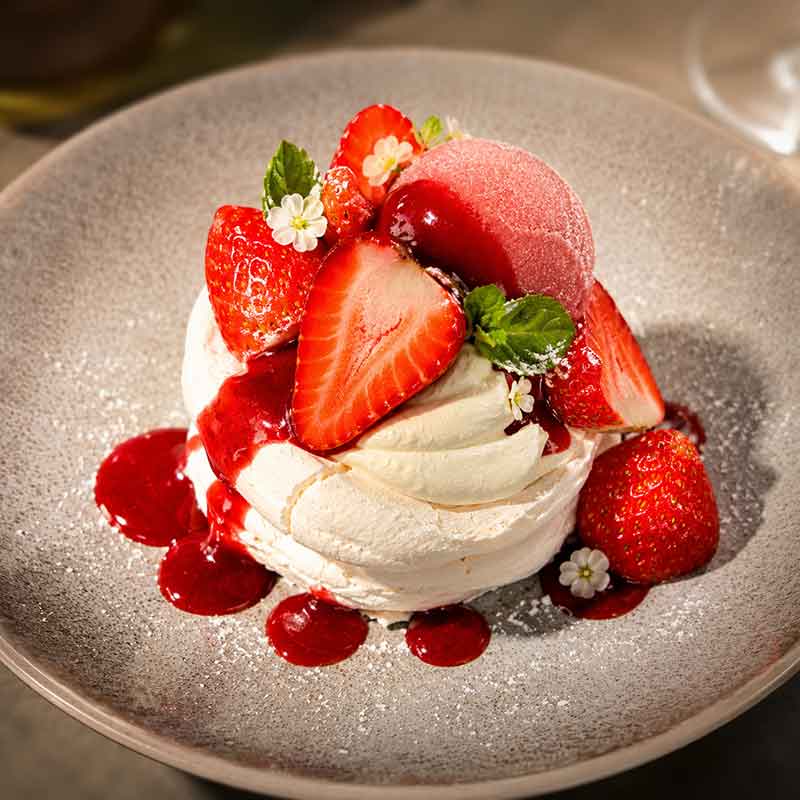Pavlova aux fraises
