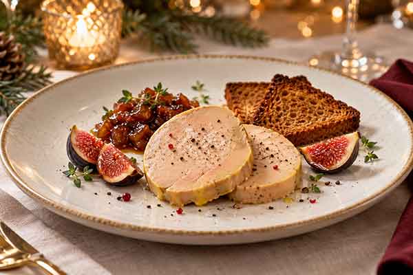 foie gras avec pain et figues